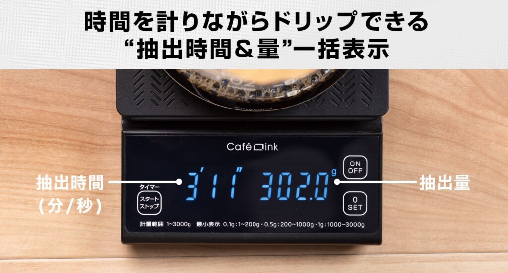 抽出時間&量、一括表示